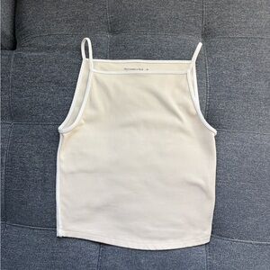 Yellow boatneck tank top